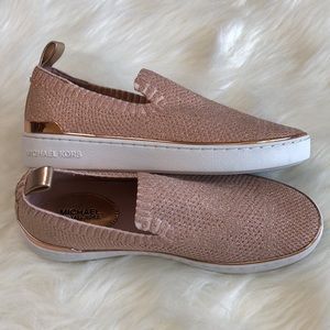 Michael Kors Rose Gold Slip Ons 